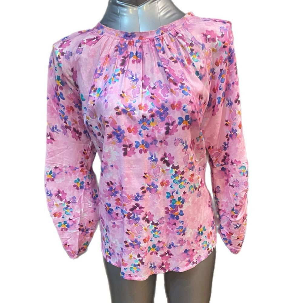 Soft Surroundings Pink Floral Blouse - Picture 2 of 6